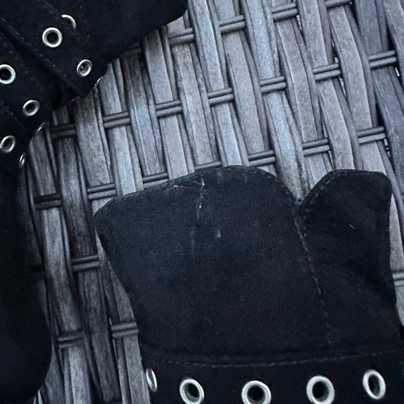 STUART WEITZMAN Toddler Luge Eyelet Black Moto Boots - Picture 15 of 16